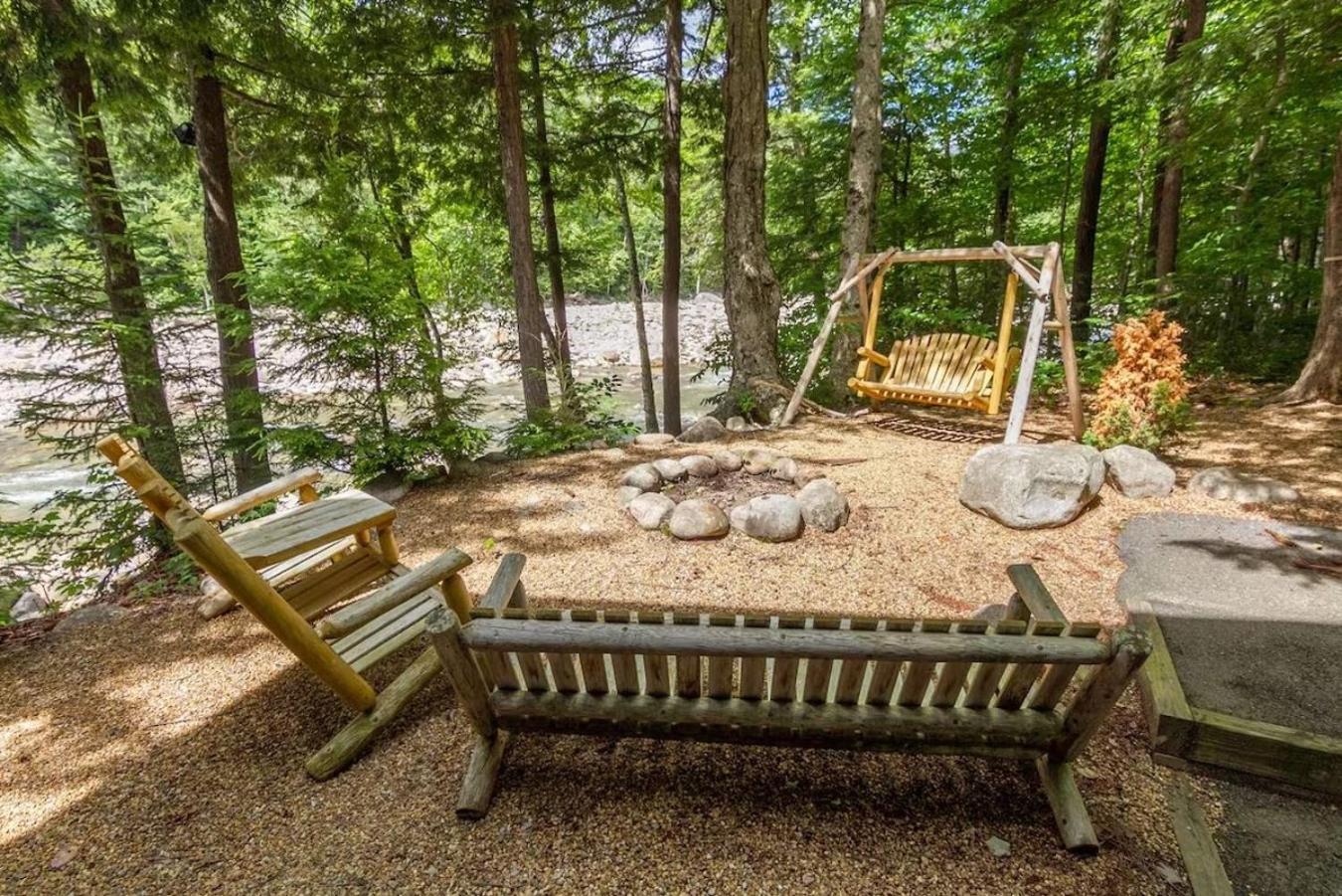 リンカーン Loon Pool Hot Tub Firepit Sleeps 8 Kidsヴィラ エクステリア 写真